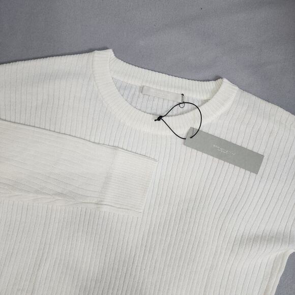 Revolve One Grey Day Merino‎ Wool Blend Sweater Gray Long Sleeve Size S - NWT - Picture 3 of 6